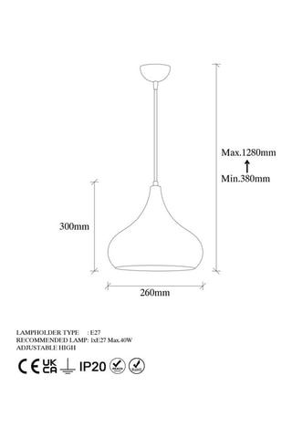 Suspension - Cuivré - 40 W