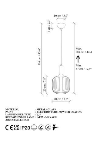 Lampadario Asker - Dorato - 40 W
