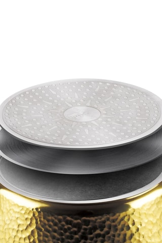 Padella per friggere con rivestimento in marmo Hammered Gold - 26 cm