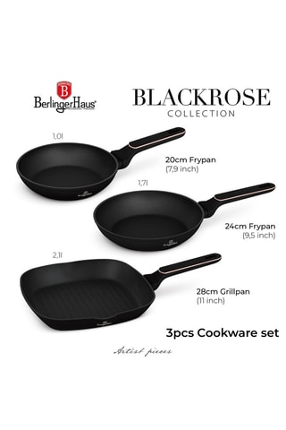 3 padella per frittura Black Rose - 20/ 24/ 28 cm