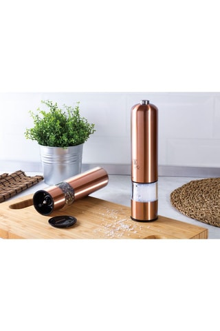 2 macinapepe e sale elettrici in acciaio inossidabile e ceramica Metallic Line