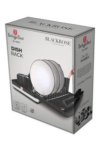 Scolapiatti in acciaio inox Black Rose - 36,6 x 29,8 x 13 cm