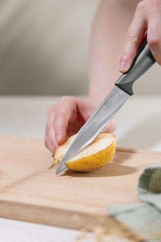 Ceppo 5 coltelli in acciaio inossidabile e bambù - Antracite