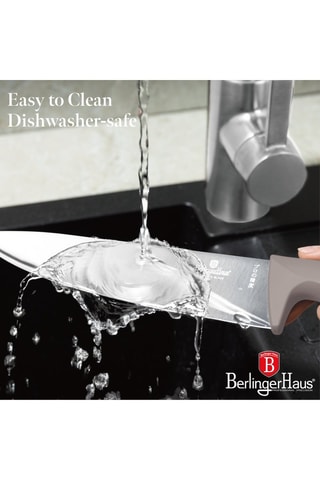 Blocco 5 pezzi in acciaio inossidabile e bambù Taupe Collection