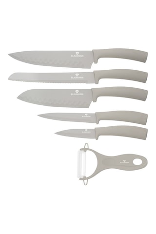 6 coltelli pelapatate in acciaio inossidabile e ceramica Blaumann 