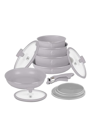 Batteria di pentole rivestimento in titanio Taupe Collection - 12 pezzi