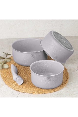 Batteria di pentole rivestimento in titanio Taupe Collection - 12 pezzi