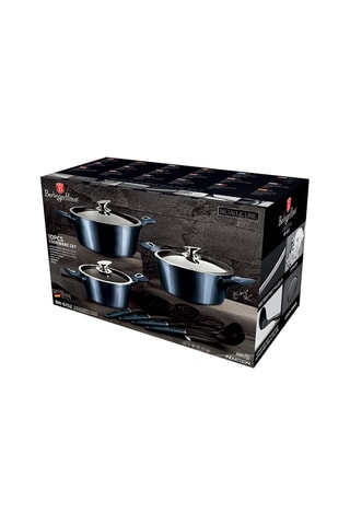 Batteria di pentole rivestimento in marmo Aquamarine Edition - 10 pezzi