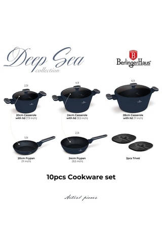 Batteria di pentole Deep Sea – 10 pezzi