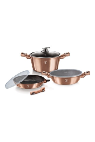 Batteria di pentole Metallic Line Rose Gold – 7 pezzi
