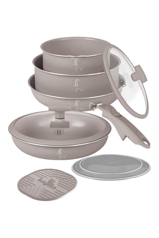 Batteria di pentole con rivestimento in titanio Taupe Collection - 10 pezzi