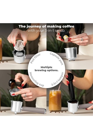 Macchina caffè espresso 3 in 1 in acciaio inossidabile - 1 l - 950 W