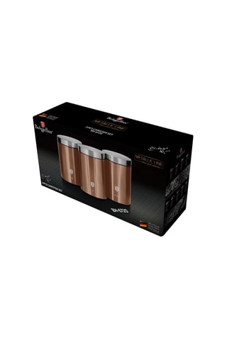 3 scatole in acciaio inossidabile Metallic Line Rose Gold 