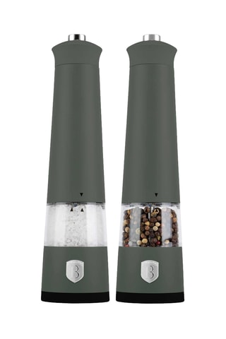 Set macinasale e pepe elettrico in ceramica Matte Green