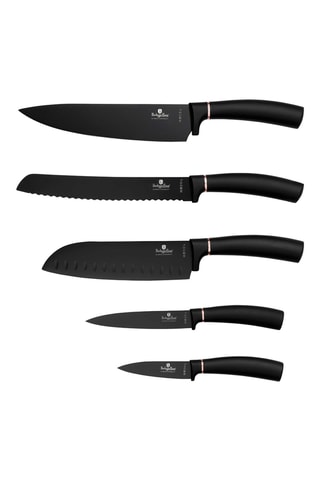 6 coltelli in acciaio inossidabile Black Rose