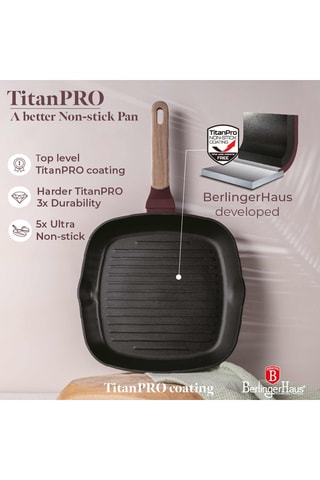 2 padelle e 1 bistecchiera con coperchio - 20/24/28 cm - 1/1,7/2,1 l