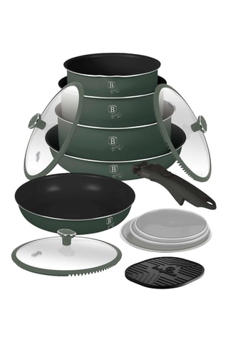 Batteria di pentole Matte Green - 13 pezzi