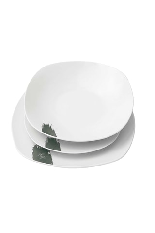 Servizio di piatti in porcellana Matte Green - 18 pezzi
