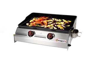 Plancha au gaz SO PREMIUM 2 FEUX 2 brûleurs - Argenté