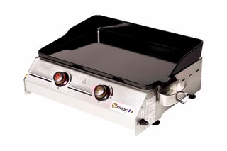 Plancha au gaz - 2 brûleurs - 60 x 51 cm