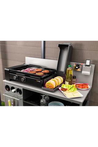 Plancha op Gas - 2 Branders - 52 x 37,5 cm