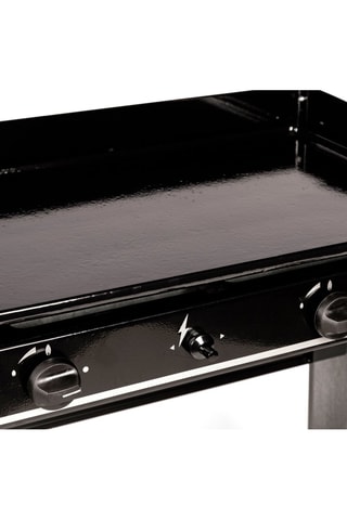 Plancha au gaz Ascain 2 brûleurs - 6 kW - Noir et naturel