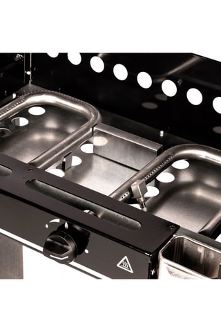 Plancha au gaz Ascain 2 brûleurs - 6 kW - Noir et naturel