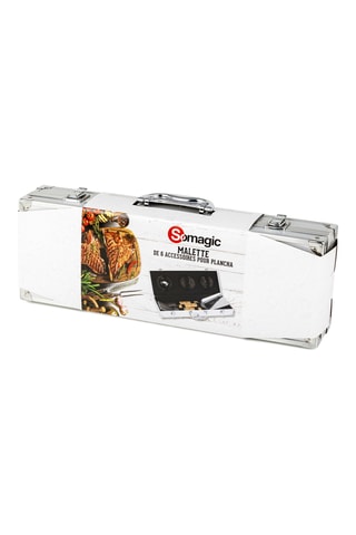 6 Roestvrijstalen en Bamboe Keukenaccessoires