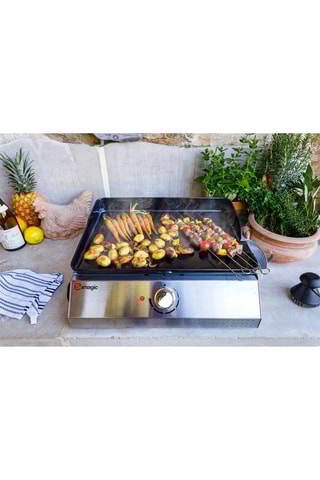 Elektrische Gietaluminium Plancha - 2000 – 2200 W -  62 x 45,5 x 20 cm