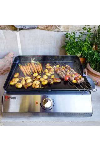 Elektrische Gietaluminium Plancha - 2000 – 2200 W -  62 x 45,5 x 20 cm