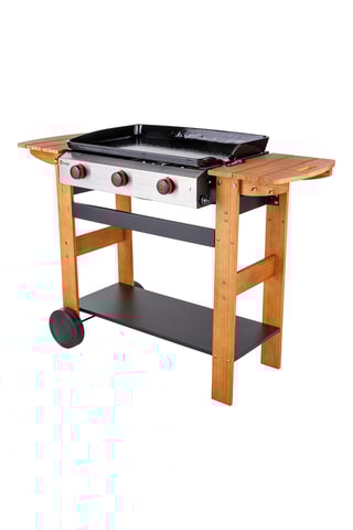 Plancha au gaz en fonte - 8 kW - 120,5 x 49,5 x 87 cm
