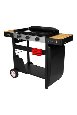 Plancha au gaz en fonte et bois - 6,45 kW - 112,5 x 47,5 x 88,5 cm