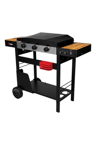 Plancha au gaz en fonte et bois - 6,45 kW - 112,5 x 47,5 x 88,5 cm