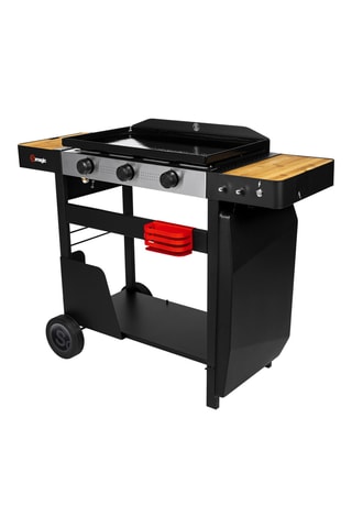 Plancha au gaz en fonte et bois - 6,45 kW - 112,5 x 47,5 x 88,5 cm