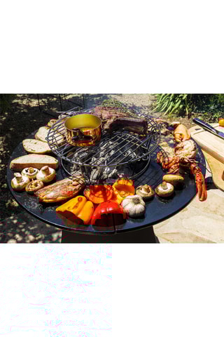 Barbecue au bois en fonte - 107 x 72 x 105 cm