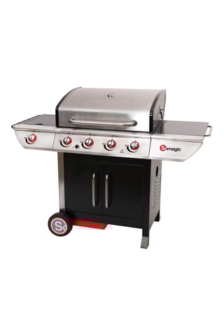 Barbecue gaz en acier inoxydable - 14 kW - 150 x 57,5 x 115,5 cm