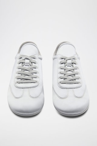 Tennis satinées lacets - Argenté