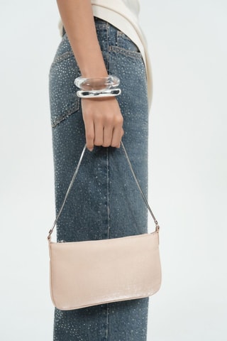 Sac chaîne finition brillante - Beige