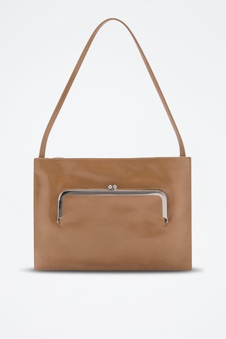 Sac porté épaule poche pochette - Marron