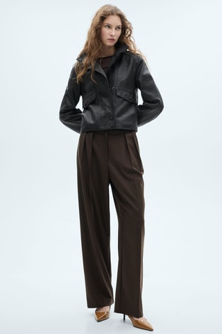 Chaussures vernies talon kitten heel - Marron