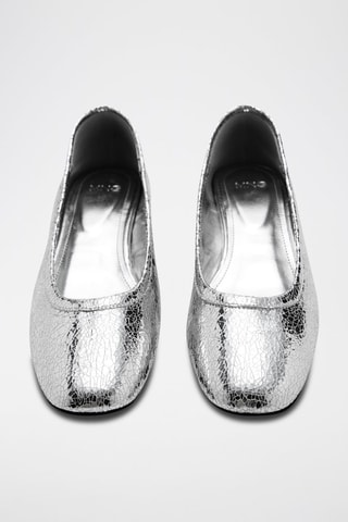 Chaussures craquelées talon - Argenté