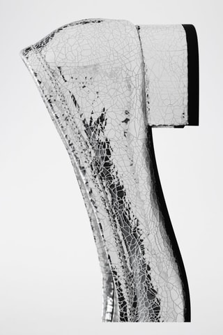 Chaussures craquelées talon - Argenté