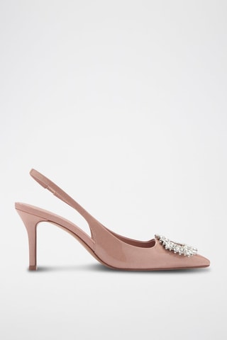 Chaussures talon bijoux - Nude