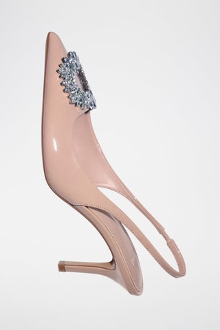 Chaussures talon bijoux - Nude