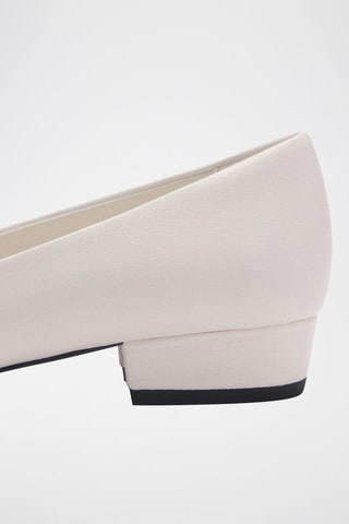 Chaussures cuir pointues ouvertes - Blanc