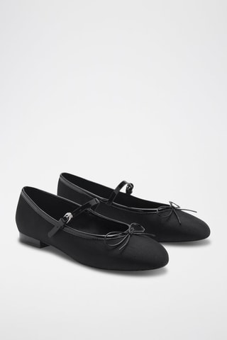 Ballerines bride détail noeud - Noir