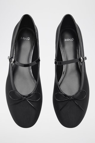 Ballerines bride détail noeud - Noir