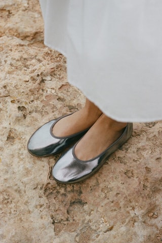 Ballerines métallisées - Argenté