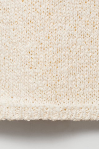 Pull crochet col rond - Ecru