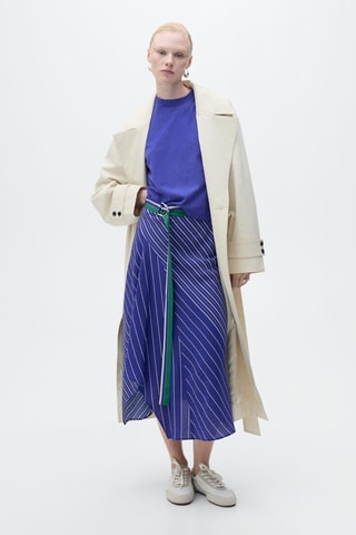 Pull-over maille fine manches courtes - Bleu